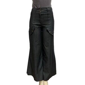Moment women size 40 gray wide leg stretchy pants with pockets